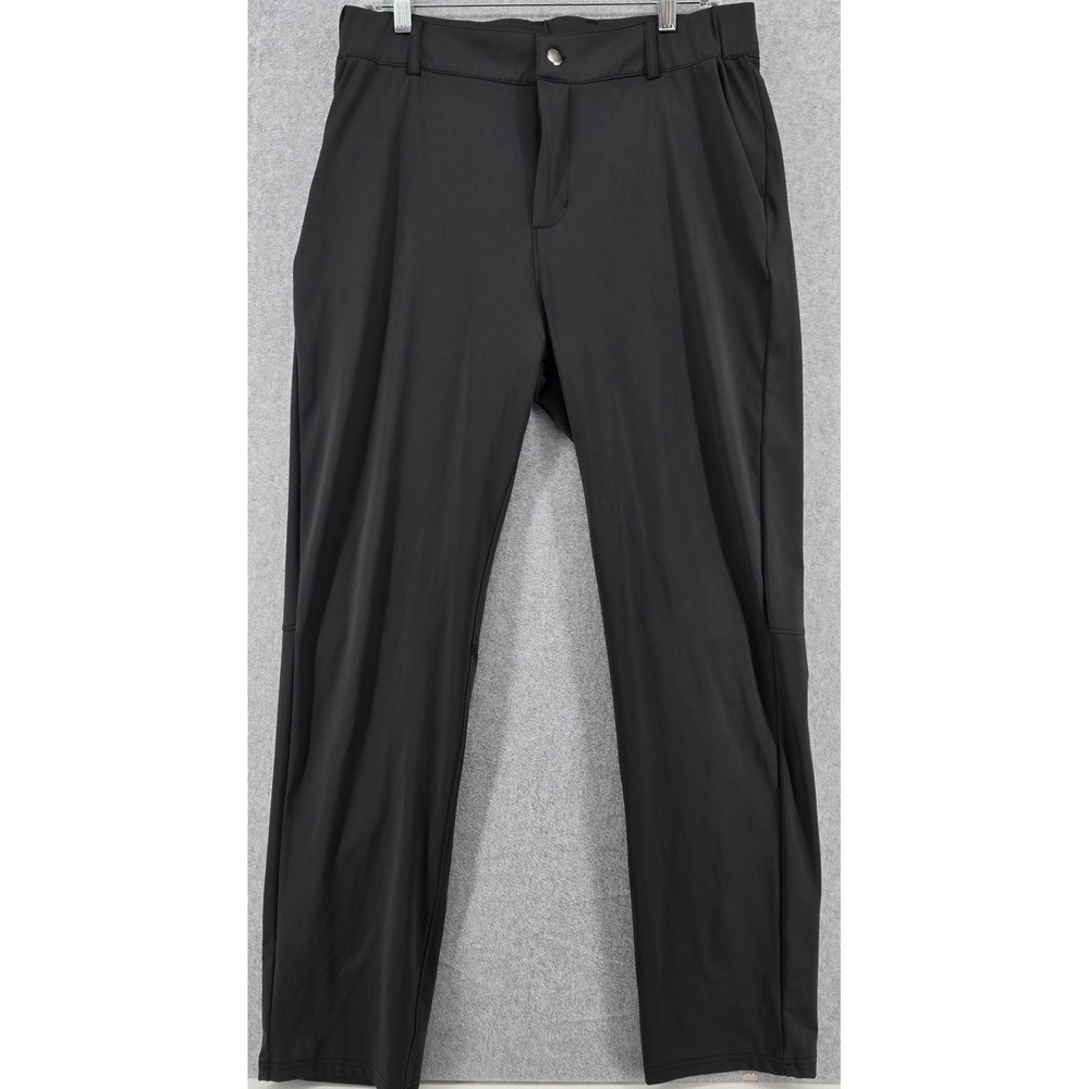 Soothfeel Men's Golf Pants Sz L ( 33x30) Black 5 Pocket Slim Fit Stretchy Sporty